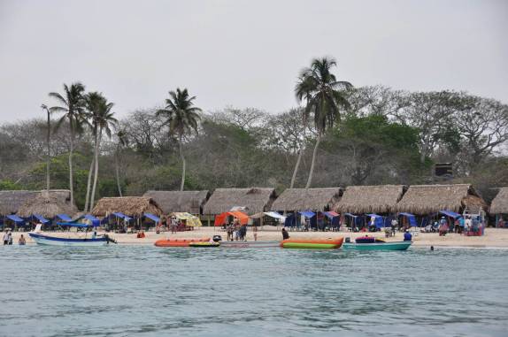 Chegando à Playa Blanca, na Colômbia